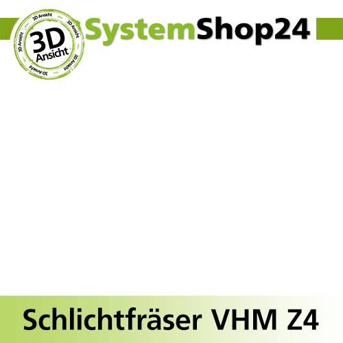 Systemshop24 VHM Schruppfräser mit Spanbrecher Z4 S20mm D20mm AL72mm GL120mm