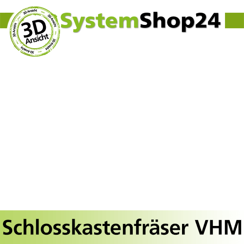 Systemshop24 VHM Schlosskastenfräser Z3 S16mm D16mm AL1 40mm AL2 95mm GL150mm