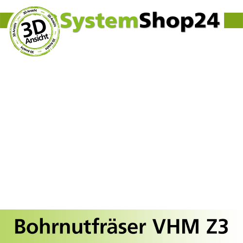 Systemshop24 VHM Bohrnutfräser Z3 S14mm D14mm AL60mm GL110mm