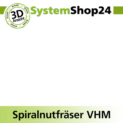 Systemshop24 VHM Spiralnutfräser Z1+1 S6mm D6mm AL25mm GL65mm RL-RD / LD / positiv / negativ / Up Cut / Down Cut