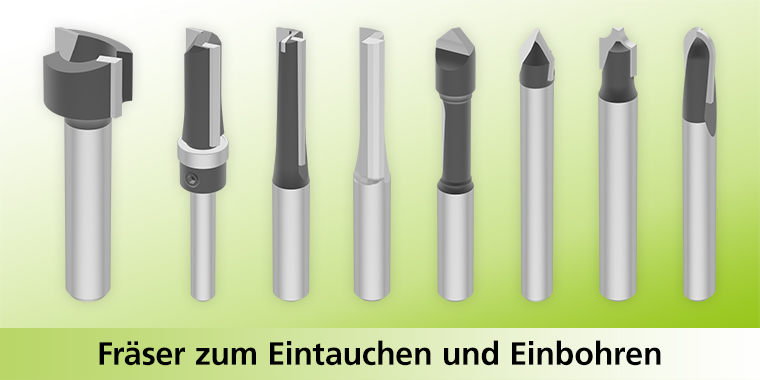 Fräser zun Eintauchen und Einbohren schräg
