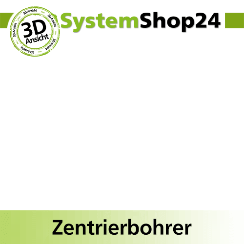 Systemshop24 Zentrierbohrer mit Dachformspitze HSS M2 D6mm NL57mm GL77mm S6mm