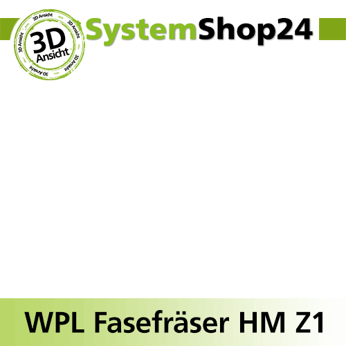 Systemshop24 Wendeplatten-Fasefräser Z1 D18mm AL19,5mm 45° GL62mm S8mm RL