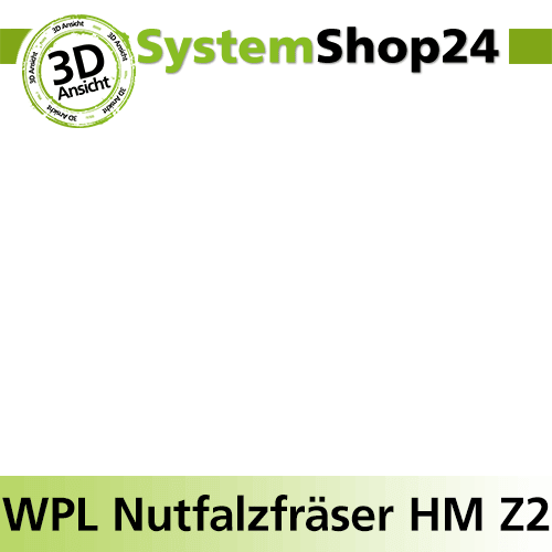 Systemshop24 Wendeplatten-Nutfalzfräser Z2 D19mm (3/4") AL12mm GL46mm S8mm RL