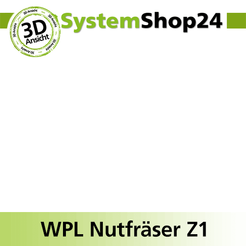 Systemshop24 Laserpunktfräser / Schriftenfräser mit Achswinkel HM Z3 D15mm AL13mm 60° GL62mm S8mm RL