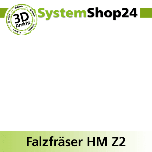 Systemshop24 Falzfräser mit Achswinkel und Kugellager HM Z2 D34,9mm (1 3/8") AL19mm (3/4") FAT11,1mm GL71mm S12mm RL