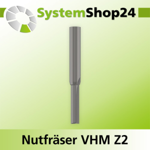 Nutfräser VHM Z2 D2-8mm S7,95-8mm