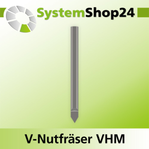 V-Nutfräser VHM Z1 D0,01-0,02mm S4-8mm