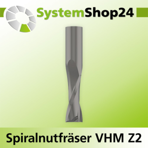 Spiralnutfräser VHM Z2 D2-20mm S3-20mm Rechtslauf-Linksdrall/negative Spirale