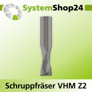 Schruppfräser VHM Z2 D6-20mm S6-20mm Rechtslauf-Rechtsdrall / positive Spirale / Up Cut