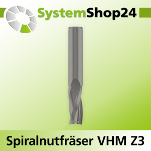 Spiralnutfräser VHM Z3 D6-25mm S6-25mm Rechtslauf-Linksdrall / negative Spirale / Down Cut
