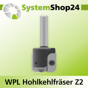 Wendeplatten-Hohlkehlfräser Z2 D25,4mm S8mm