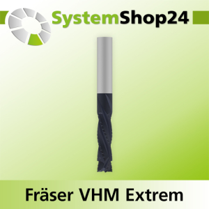 VHM Extreme Spiralnutfräser mit Spanbrecher Z4+4-6+6 D6-16mm S6-16mm RL