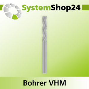 VHM Spiralbohrer mit Zentrierspitze Z3 D3-12mm S3-12mm RL RD