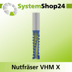 Nutfräser mit Spanbrecher VHM Extreme Nutfräser Z4-6 D6-30mm S6-25mm Rechtsdrall / positive Spirale / Up Cut