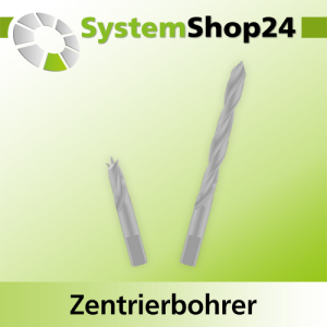 Systemshop24 Zentrierbohrer mit Zentrierspitze und Vorschneidern