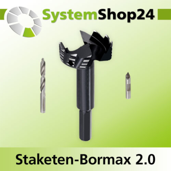 FAMAG Staketen-Bormax 2.0 Neue Version Set 8-teilig D15, 20, 25, 30, 35, 40, 45, 50mm