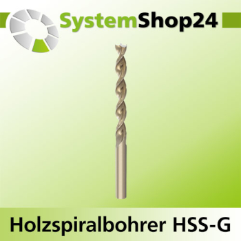 FAMAG Holzspiralbohrer Satz HSS-G lang 7-teilig D=3,4,5,6,,8,10,12mm 
