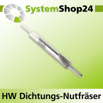 KLEIN HW Dichtungs-Nutfräser doppelseitig S6mm D3mm B11mm L65mm Z2+1