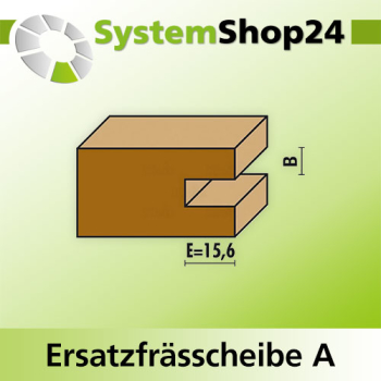 KLEIN Ersatzfrässcheibe Form "A" D47,6mm d8 Z2 s3,2mm