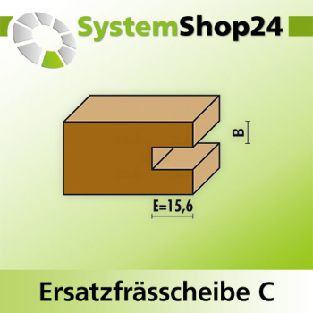 KLEIN Ersatzfrässcheibe Form "C" D47,6mm d8 Z2 s4,8mm