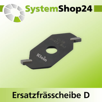 KLEIN Ersatzfrässcheibe Form "D" D47,6mm d8 Z2 s6,4mm