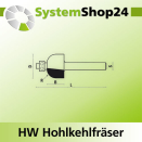 KLEIN HW Hohlkehlfräser mit Kugellager S6mm D16mm...