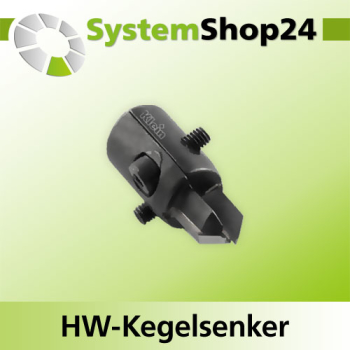 KLEIN Verstellbarer HW-Kegelsenker Z2 D1 3/7 D2 11/15 B12mm L32mm 45°