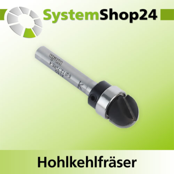 KLEIN Hohlkehlfräser mit Kugellager am Schaft S8mm D19mm R9,5mm B11mm Z2
