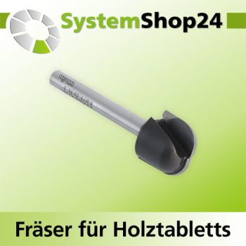 KLEIN Fräser für Holztabletts S8mm D11mm R3mm B12,7mm L54mm Z2