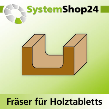KLEIN Fräser für Holztabletts S6,4mm D19mm R6,4mm B16mm L60mm Z2