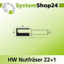 KLEIN HW Nutfräser Z2+1 S10mm D12mm B23mm L70mm
