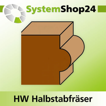 KLEIN HW Halbstabfräser S12,7mm D33,3mm R9,5mm B35mm L73mm Z2