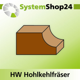 KLEIN HW Hohlkehlfräser mit Kugellager S12mm D25,4mm...