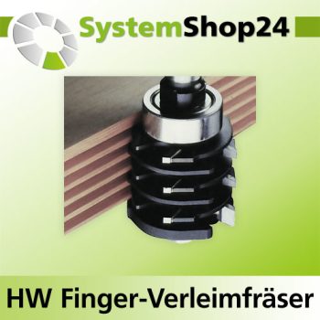 KLEIN HW Finger-Schlitz-Zapfen-Fräser mit Kugellager, keilgezinkt S12mm D39,7mm B36mm L96mm Z2