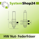 KLEIN HW Nut- Federfräser mit Kugellager S12,7mm...