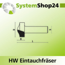 KLEIN HW Schwallrandfräser Z2 S12mm D25,4mm B13mm L54mm