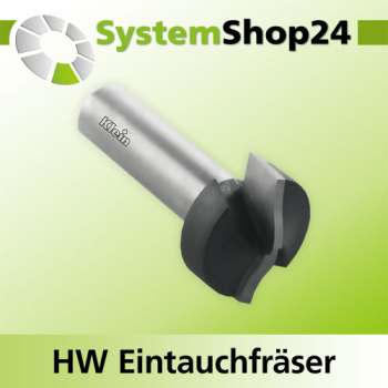 KLEIN HW Schwallrandfräser Z2 S12,7mm D25,4mm B13mm L54mm