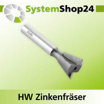 KLEIN HW Zinkenfräser Z2 S6mm D12,7mm B13mm L45mm 14°