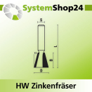 KLEIN HW Zinkenfräser Z2 S6mm D12,7mm B13mm L45mm...