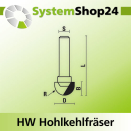 KLEIN HW Hohlkehlfräser Z2 S6,4mm D6,4mm R3,2mm B5mm...