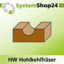 KLEIN HW Hohlkehlfräser Z2 S6,4mm D12,7mm R6,4mm...
