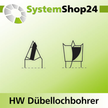 KLEIN HW Dübellochbohrer "Standard"-Serie S8X20mm D9mm B30mm L55,5mm RH Z2