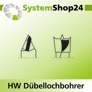 KLEIN HW Dübellochbohrer "Standard"-Serie S10X20mm D7mm B43mm L70mm LH Z2