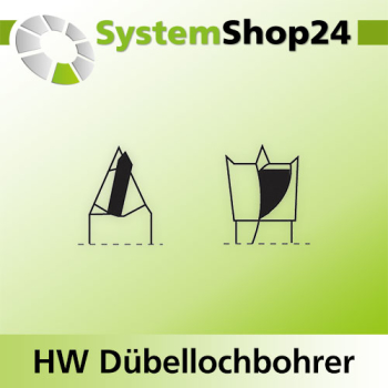 KLEIN HW Dübellochbohrer "Standard"-Serie S10x27mm D4,5mm B27mm L57,5mm RH Z2