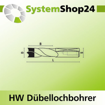 KLEIN HW Dübellochbohrer "Standard"-Serie S10X30mm D12mm B44mm L77mm LH Z2