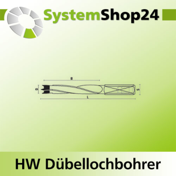KLEIN HW Dübellochbohrer "Standard"-Serie S10X30mm D6mm B45mm L85mm LH Z2
