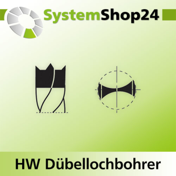 KLEIN HW Dübellochbohrer "Extra Fine"-Serie S10x30mm D8mm B35mm L70mm RH Z2