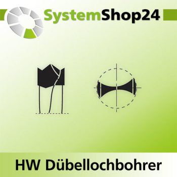 KLEIN HW Dübellochbohrer "Extra Time"-Serie S10x27mm D12mm B27mm L57,5mm RH Z2