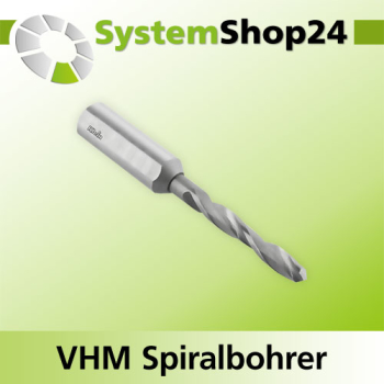 KLEIN VHM Spiralbohrer S10X30mm D6,4mm B32mm L70mm RH Z2
